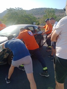 ΕΠΟΜΕΑ: Άμεση συνδρομή στην απομάκρυνση ακινητοποιημένου οχήματος κατά τη μετάβαση σε άσκηση