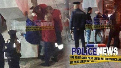 Small scale incident between fans at the match between Olympiacos - Barcelona